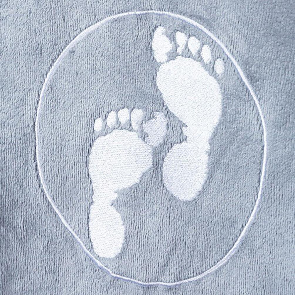 Two Bare Feet Towelling Changing Robe - Grey Extra Image 3